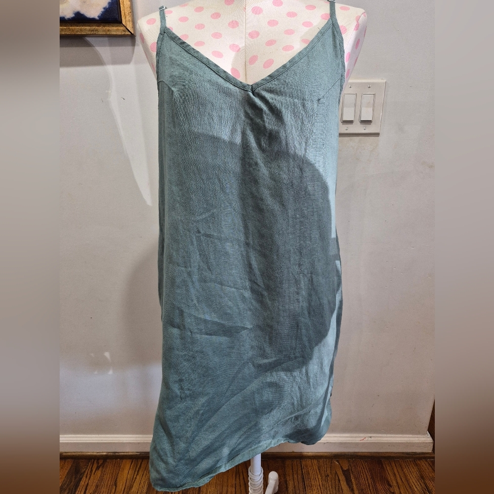 Elegant Teal Slip Dress